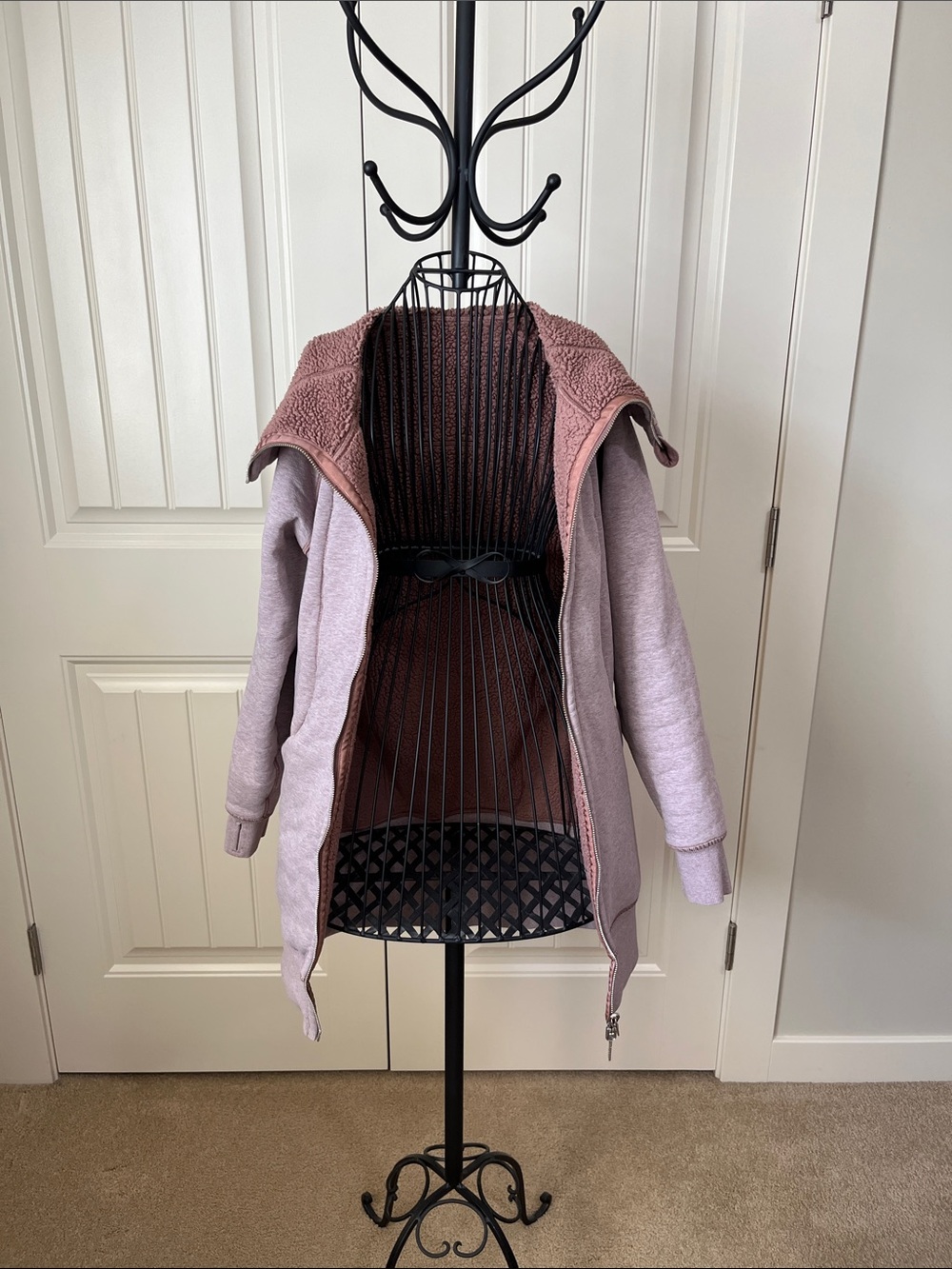 lululemon athletica Rose Taupe Hooded Teddy Jacket